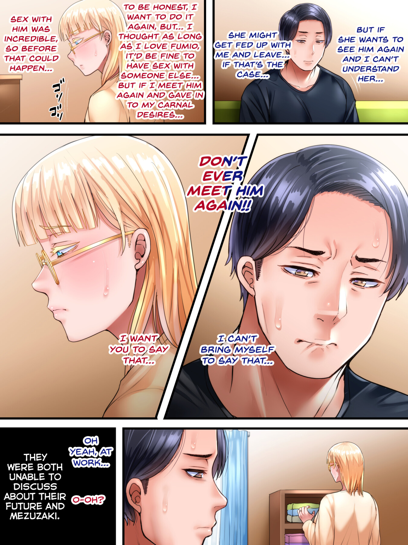 Hentai Manga Comic-My newlywed wife from overseas got down on her knees and begged me to have sex with another man --Chapter 1-91